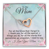 Mom  Interlocking Hearts Necklace