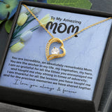 Mom My Anchor Forever Love Heart Necklace