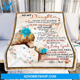 Mom To Daughter Bear Fleece Blanket Gift for Daughter