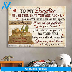 Mom to daughter - Bird nest - I am always right there in your heart - Family Landscape Canvas Prints, Wall Art