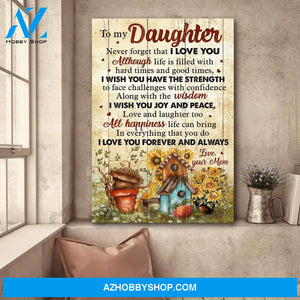 Mom to daughter - Birdhouse - I love you forever and always - Family Portrait Canvas Prints, Wall Art