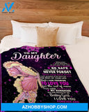 Mom To Daughter Butterfly Love Forever And Always Fleece Blanket