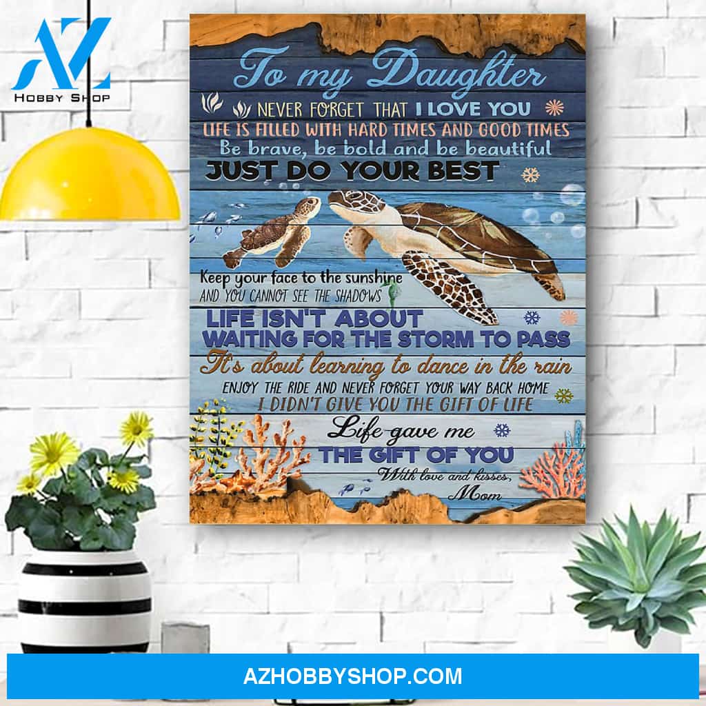 Mom To Daughter Canvas Print Wall Art - Matte Canvas