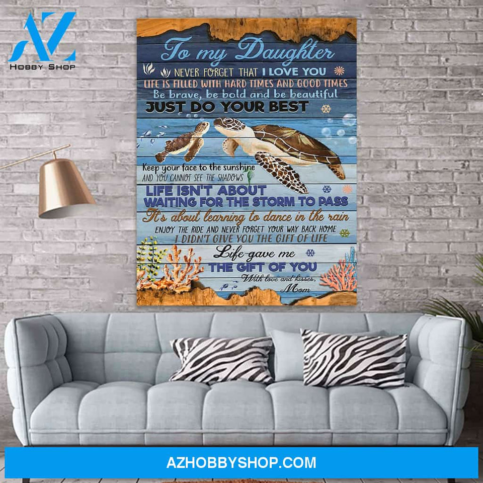 Mom To Daughter Canvas Print Wall Art - Matte Canvas