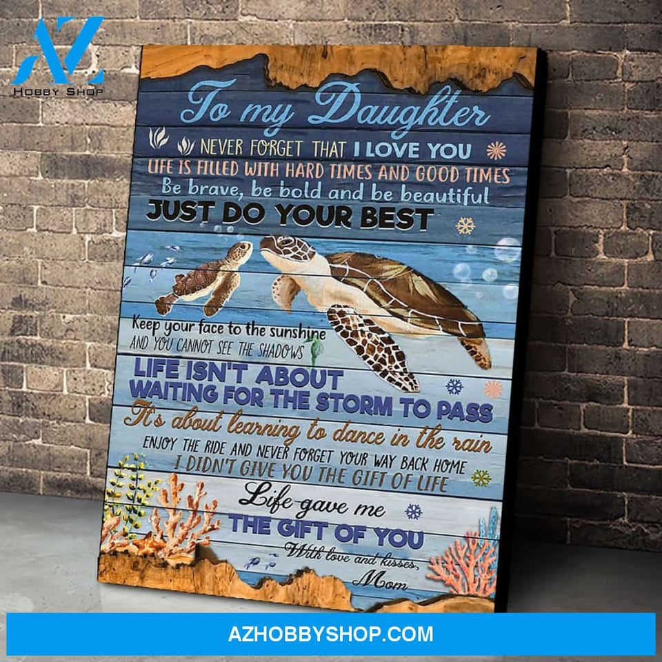 Mom To Daughter Canvas Print Wall Art - Matte Canvas