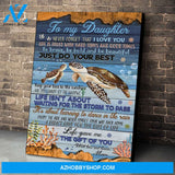 Mom To Daughter Canvas Print Wall Art - Matte Canvas