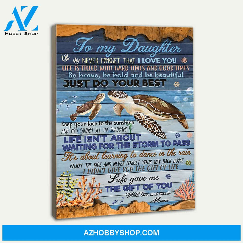 Mom To Daughter Canvas Print Wall Art - Matte Canvas