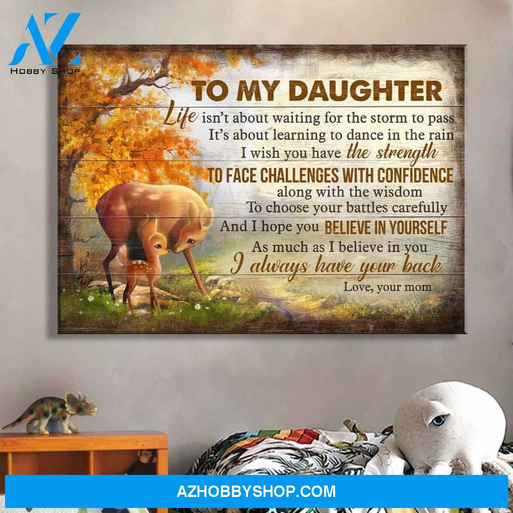 Mom to daughter - I always have your back Family Landscape Canvas Prints, Wall Art