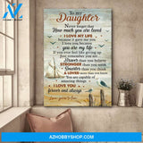 Mom to daughter - Never forget that how much you are loved - Family Portrait Canvas Prints, Wall Art