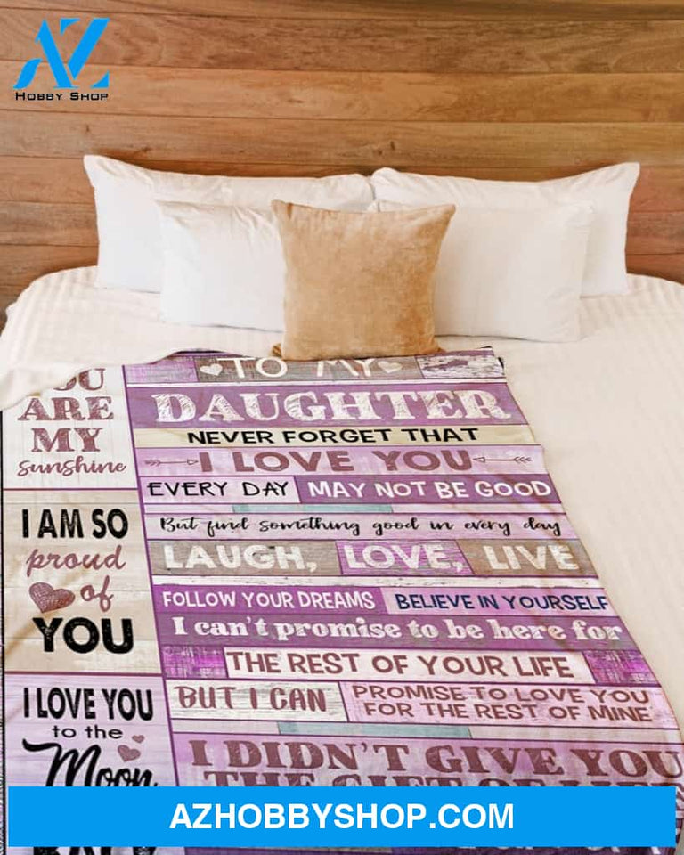 Mom To Daughter Pink You Are My Sunshine Fleece Blanket