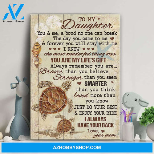 Mom to daughter - sea turtle - You are my life's gift - Family Portrait Canvas Prints, Wall Art