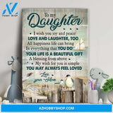Mom to daughter - The sea - I wish you joy and peace - Family Portrait Canvas Prints, Wall Art