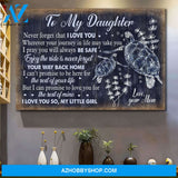 Mom to daughter - Turtle family - I promise to love you for the rest of my life - Family Landscape Canvas Prints, Wall Art