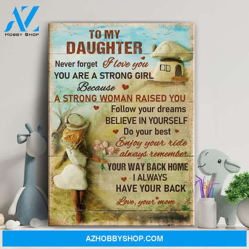 Mom to daughter - Way back home - I always have your back - Family Portrait Canvas Prints, Wall Art
