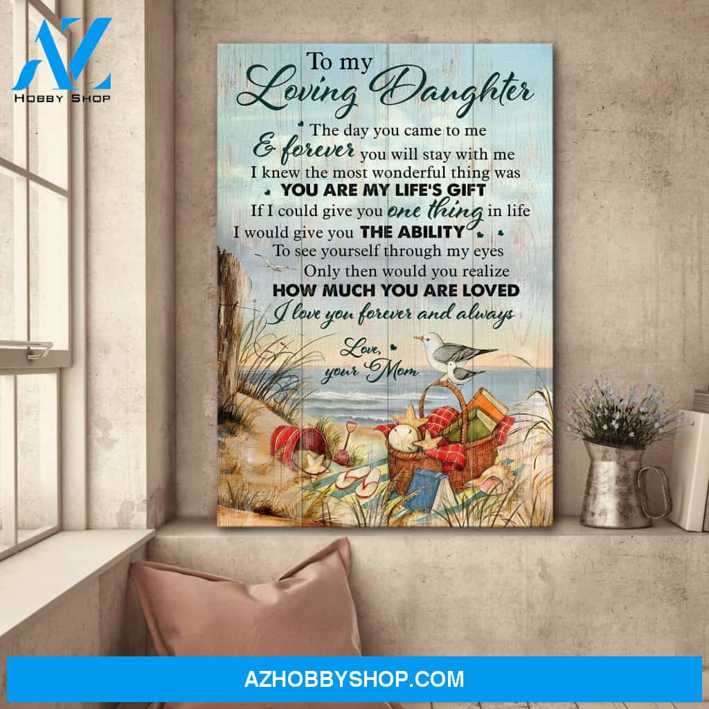 Mom to daughter - You're my life's gift - Family Portrait Canvas Prints, Wall Art