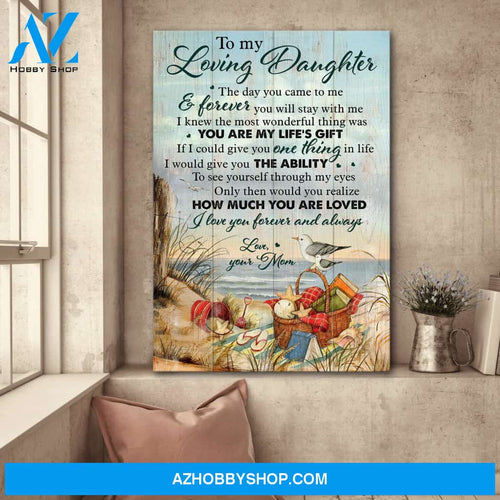 Mom to daughter - You're my life's gift - Family Portrait Canvas Prints, Wall Art