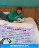 Mom To My Daughter Blanket Penguin Fleece Blanket