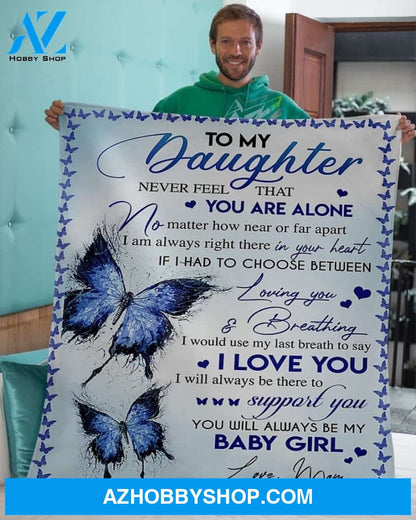 Mom To My Daughter Butterfly Blanket Fleece Blanket Gift For Daughter Form Mom