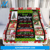 Mom To My Daughter Christmas Throw Fleece Blanket