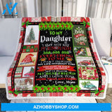 Mom To My Daughter Christmas Throw Fleece Blanket
