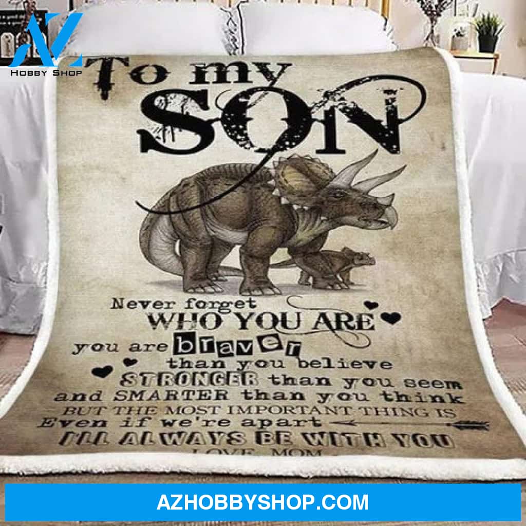 Mom To Son Dinosaur Blanket