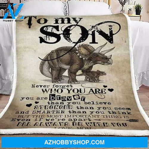 Mom To Son Dinosaur Blanket