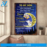 Mom to son - Elephant - I love you to the moon and back - Family Portrait Canvas Prints, Wall Art