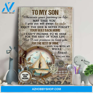 Mom to son - I can promise to love you for the rest of my life - Family Portrait Canvas Prints, Wall Art