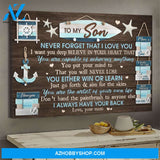 Mom to son - Just go forth & aim for the skies - Family Landscape Canvas Prints, Wall Art