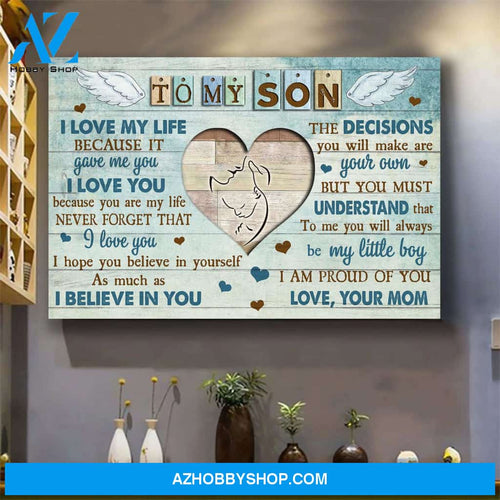 Mom to son - You are my life - Family Landscape Canvas Prints, Wall Art