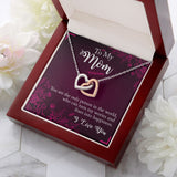 Mom You Turn Worries And Fears Into Happiness Interlocking Hearts Necklace