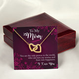 Mom You Turn Worries And Fears Into Happiness Interlocking Hearts Necklace