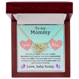 Mommy To Be Baby Bump - Interlocking Hearts Necklace