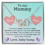 Mommy To Be Baby Bump - Interlocking Hearts Necklace