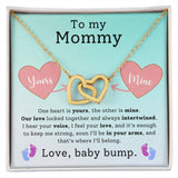 Mommy To Be Baby Bump - Interlocking Hearts Necklace