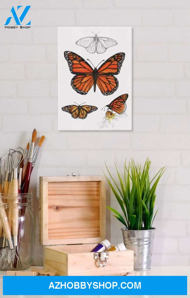 Monarch Butterfly 5X7 Canvas Wall Art