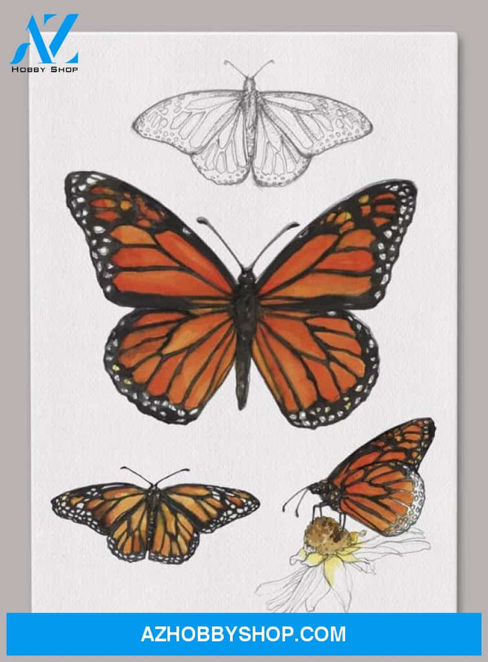 Monarch Butterfly 5X7 Canvas Wall Art