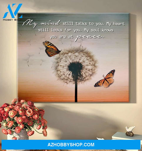 Monarch Butterfly Dandelion Sympathy Memorial Canvas And Poster, Wall Decor Visual Art