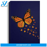 Monarch Butterfly Love Heart Gift For Women And Girls Portrait Canvas