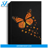 Monarch Butterfly Love Heart Gift For Women And Girls Portrait Canvas