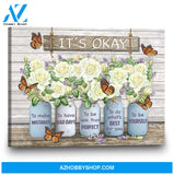 Monarch Butterfly Rose Poster Wall Art Its Okay To Make Mistakesdsfbe Poster Wall, Wall Prints Decor