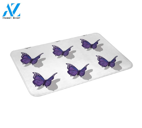 Monarch Purple Butterfly Doormat Indoor And Outdoor Mat Entrance Rug Sweet Home Decor Housewarming Gift Gift For Friend Family Butterflies Lovers
