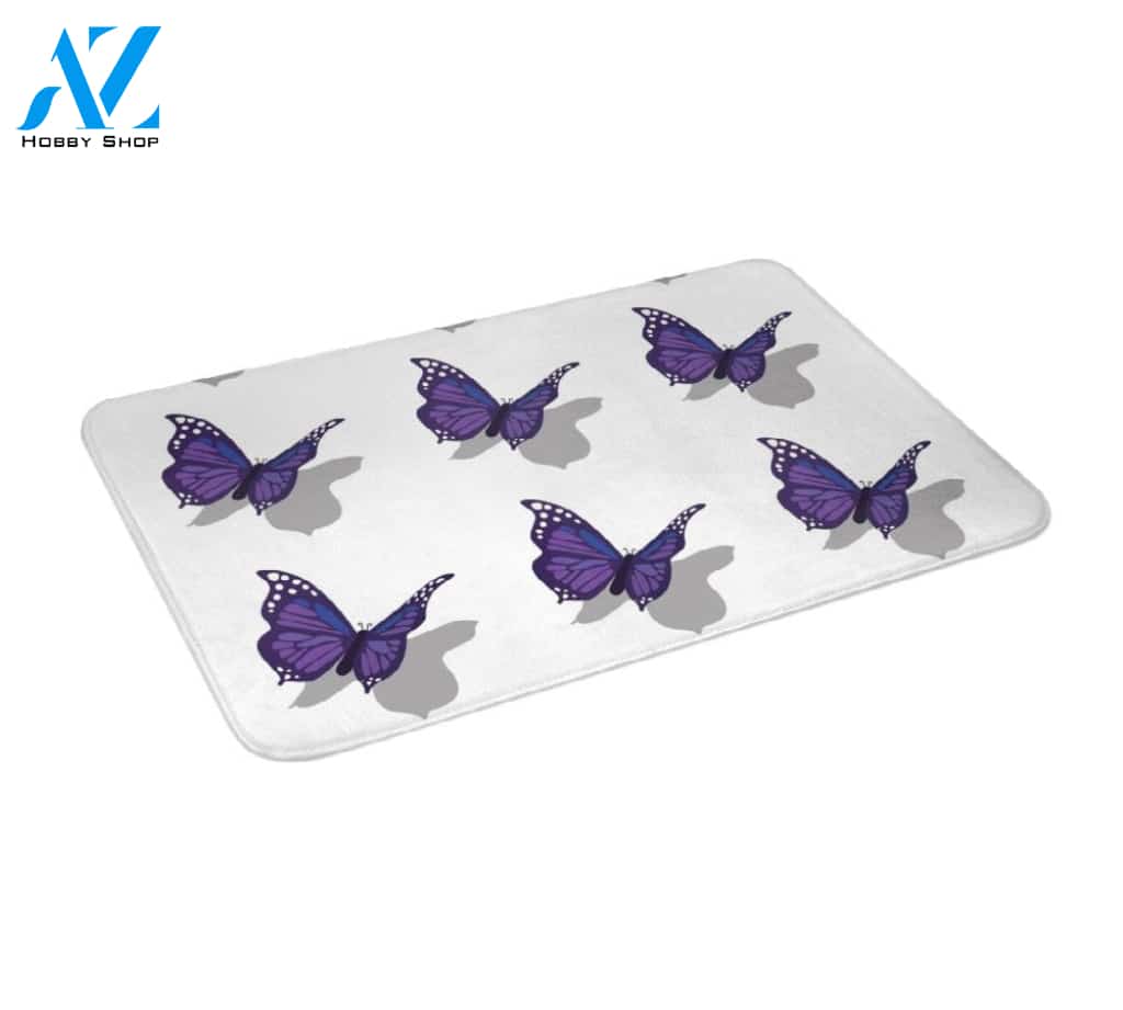 Monarch Purple Butterfly Doormat Indoor And Outdoor Mat Entrance Rug Sweet Home Decor Housewarming Gift Gift For Friend Family Butterflies Lovers
