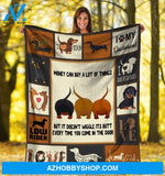 Money Can Buy A Lot Of Things Blanket Dachshund Lovers, Low Rider, I Love My Dachshunds Fleece, Sherpa Gift for Friend Family Home Decor Bedding Couch Sofa Soft and Comfy Cozy