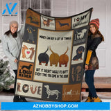 Money Can Buy A Lot Of Things Blanket Dachshund Lovers, Low Rider, I Love My Dachshunds Fleece, Sherpa Gift for Friend Family Home Decor Bedding Couch Sofa Soft and Comfy Cozy