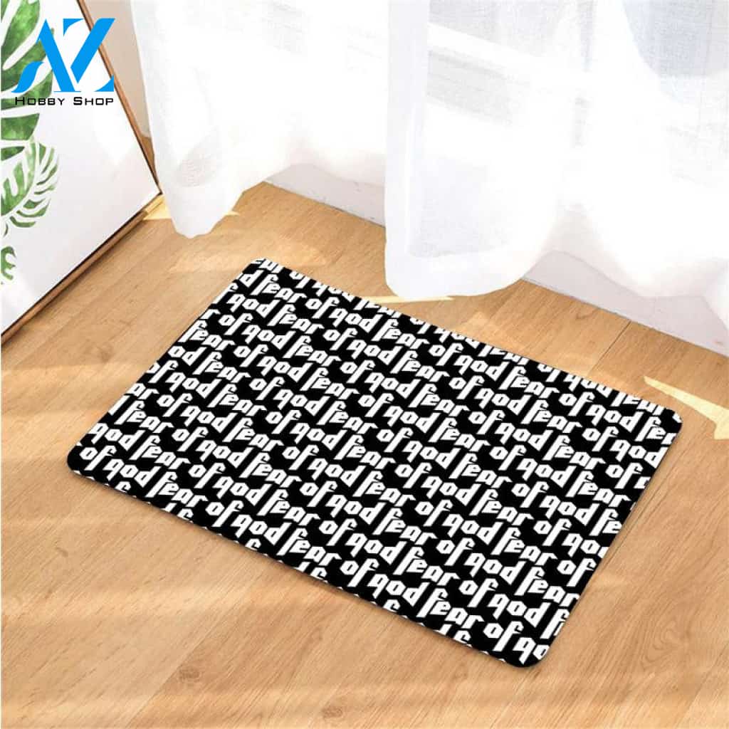 monochrome pattern fear of god doormats