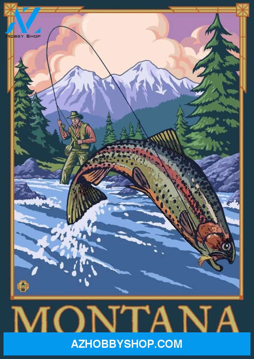Montana Big Sky Country Fly Fishing Scene