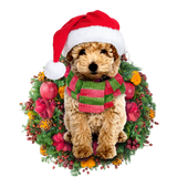 Godmerch- Ornament- Poodle Christmas Ornament, Happy Christmas Ornament, Car Ornament