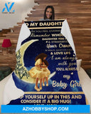 Moon And Back To My Daughter Whenever U Feel - Mom Fleece Blanket