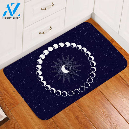 Moon Phases Space Door Mat